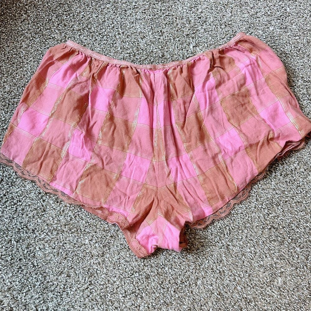 Victoria's Secret Pink and Orange Plaid Shorts - Picture 3 of 3